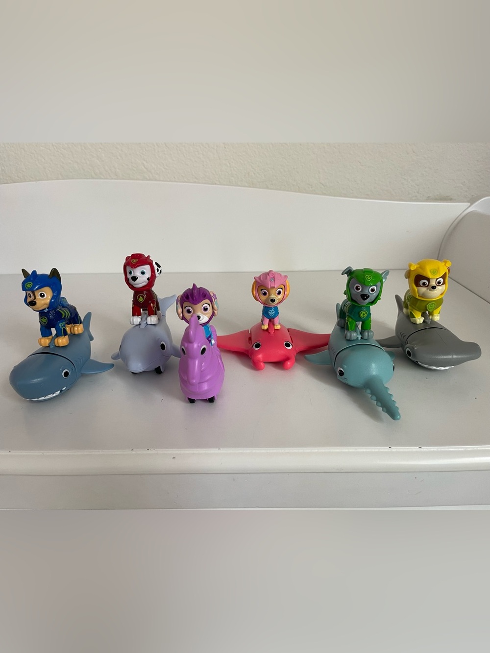 Paw Patrol Aqua Pup Figures and Sea Creatures Including Coral and Sea Horse